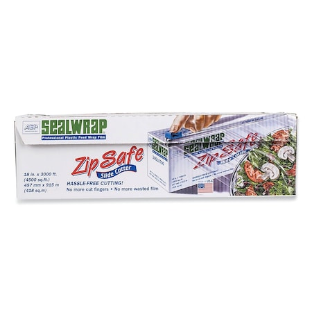 Aep Industries SealWrap ZipSafe Food Wrap Film with Slide Cutters, 18'' x 2,000 ft Roll 30510400